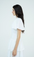 G-White Mini Woven Dress